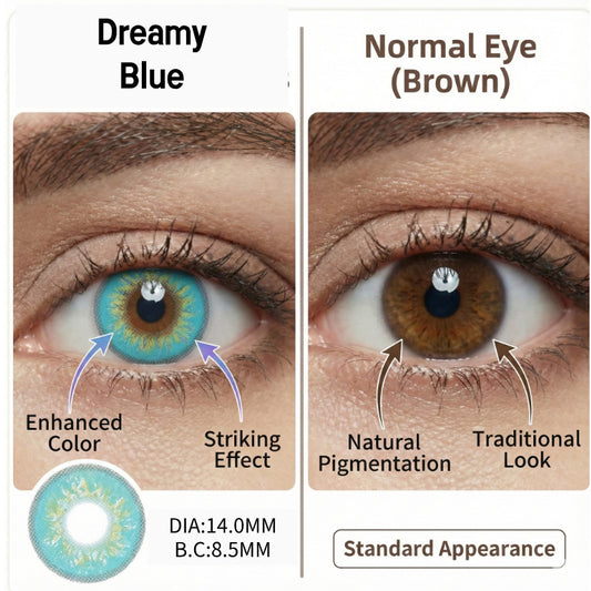 Pisces - Blue Colored Contacts for Dark Eyes (12 month)